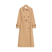 (W) Weekend Max Mara Fatuo Belted Trench Coat Camel