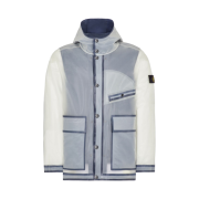 Stone Island 401Q3 Luminescent Poly Cover Composite 40th Anniversary Hooded Jacket White - 22FW