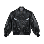 Civision by CSC Reflective Leather Jacket Black