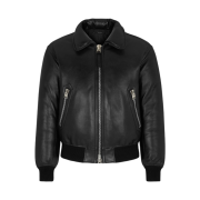 Tom Ford Shiny Nappa Plonge Down-Fill Bomber Black