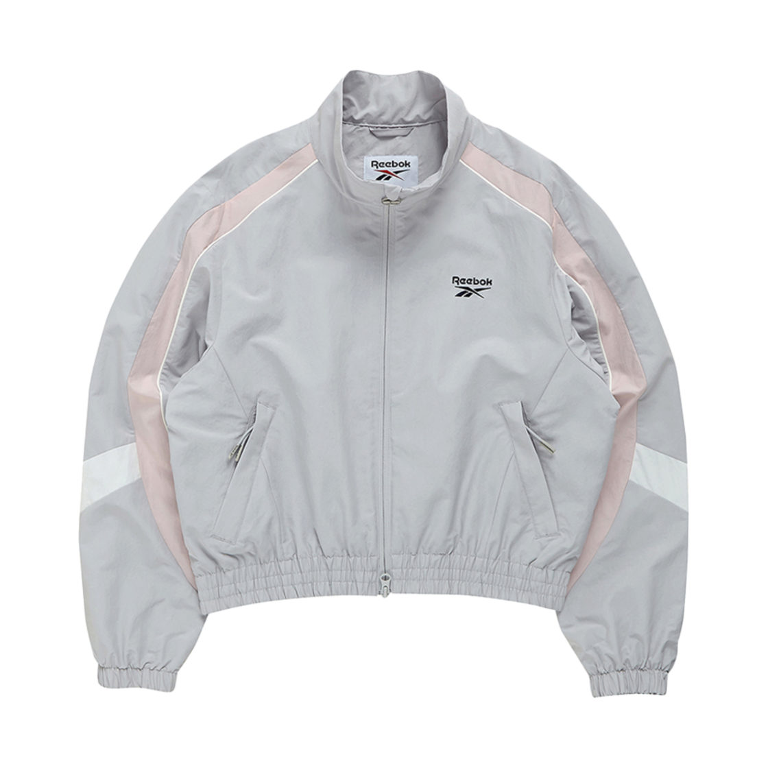 리복 레전드 웜업 크롭 윈드 브레이커 W 그레이