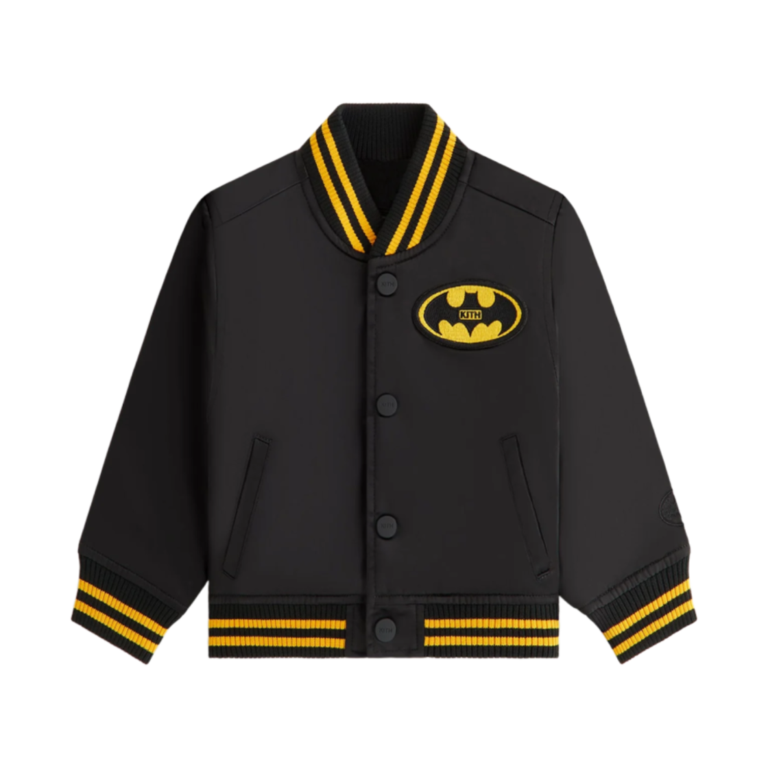 (유아) 키스 x 배트맨 사틴 봄버 자켓 블랙((Baby) Kith x Batman Satin Bomber Jacket Black)