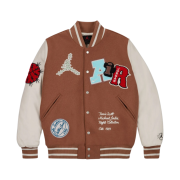 Jordan x Travis Scott Varsity Jacket Antique Brown - Asia