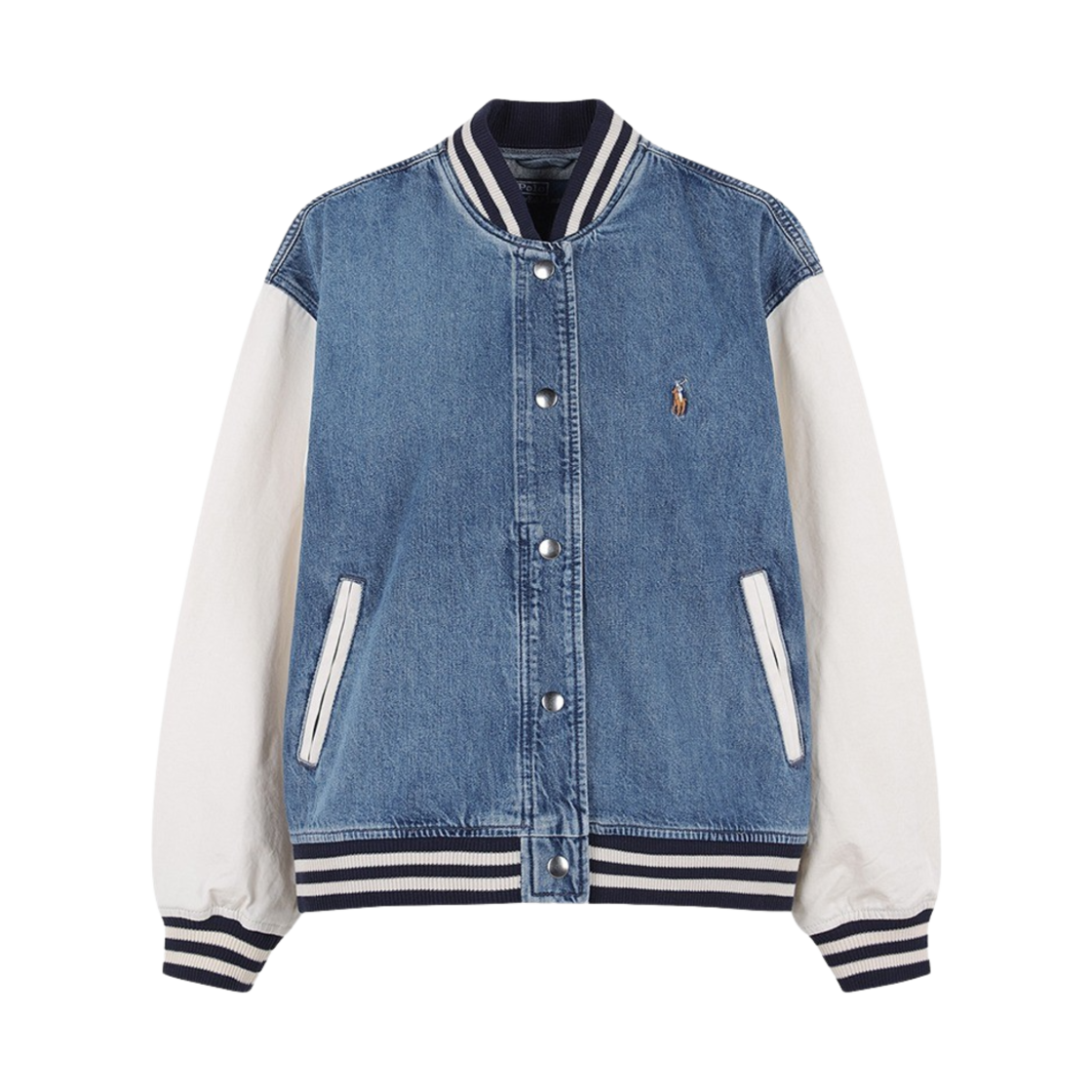 KW4AOTBRL83BL [30%적립] Polo Ralph Lauren Women Logo Flag Bomber Jacket Blue