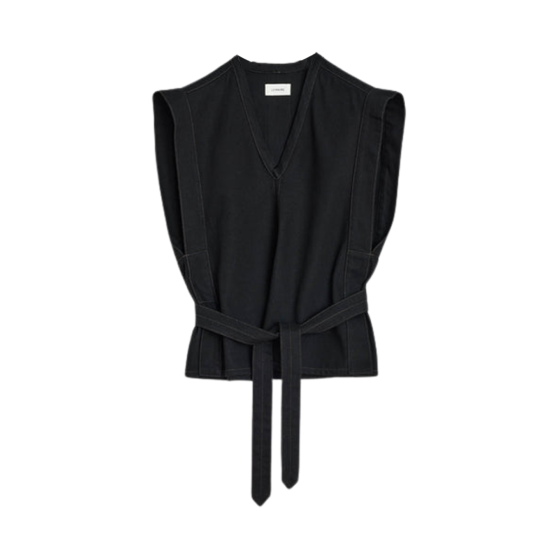 TO1227-LD1004-999 (W) Lemaire Chasuble Denim Vest Black