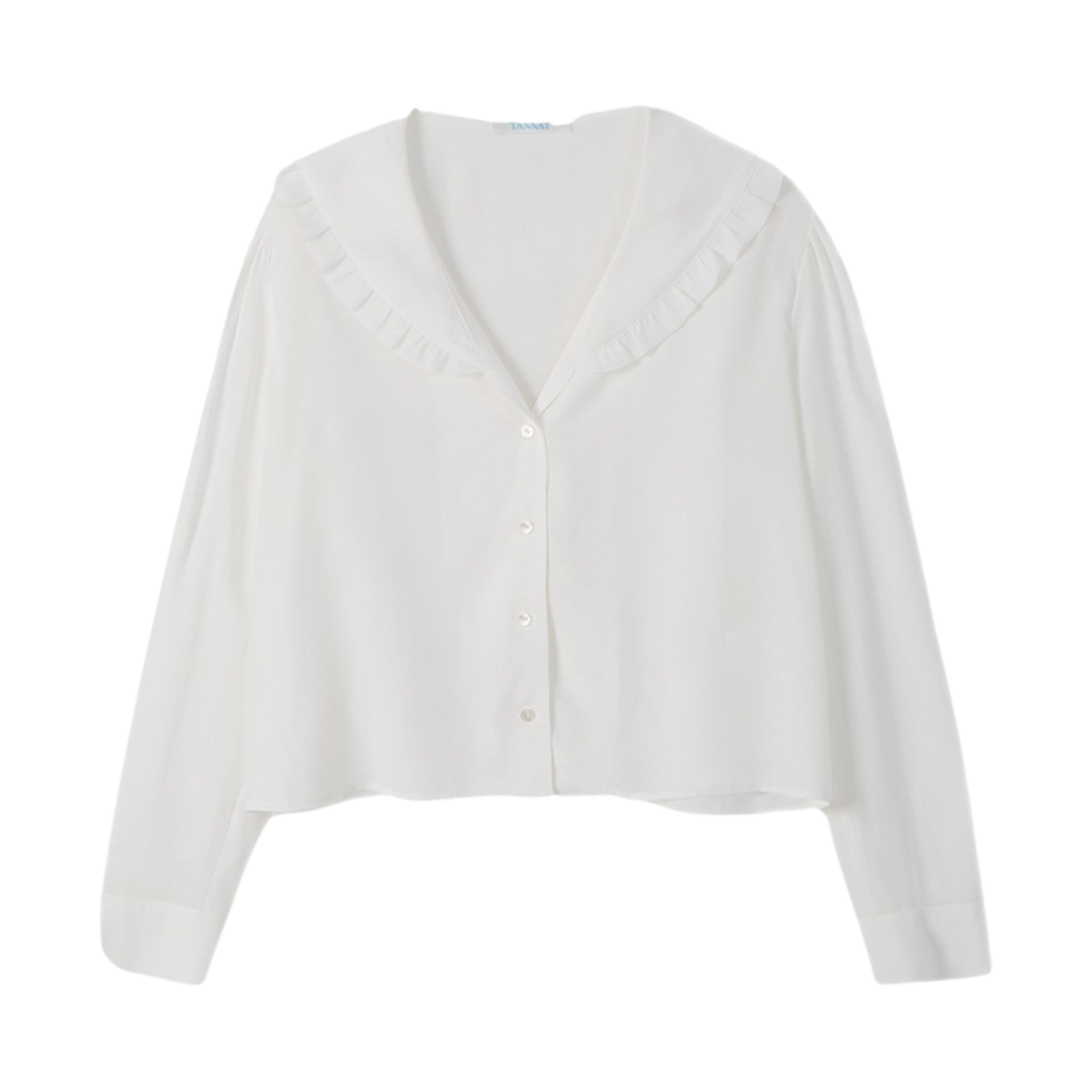 [KREAM 단독] 타낫 소프트 프릴 블라우스 화이트