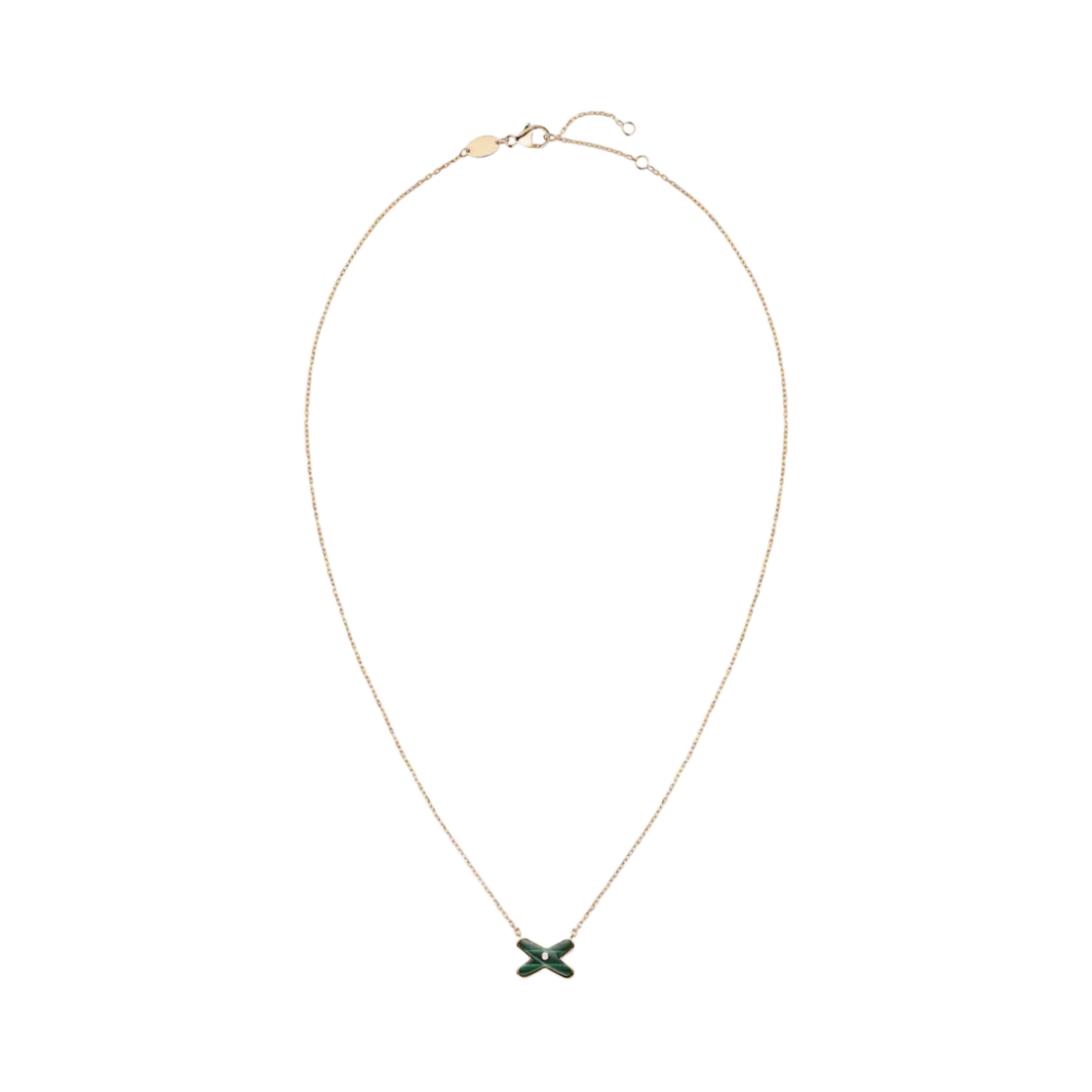 083969 Chaumet Jeux De Liens Pendant Rose Gold Malachite Diamond