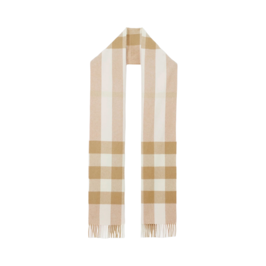 Burberry Check Cashmere Scarf Alabaster Pink