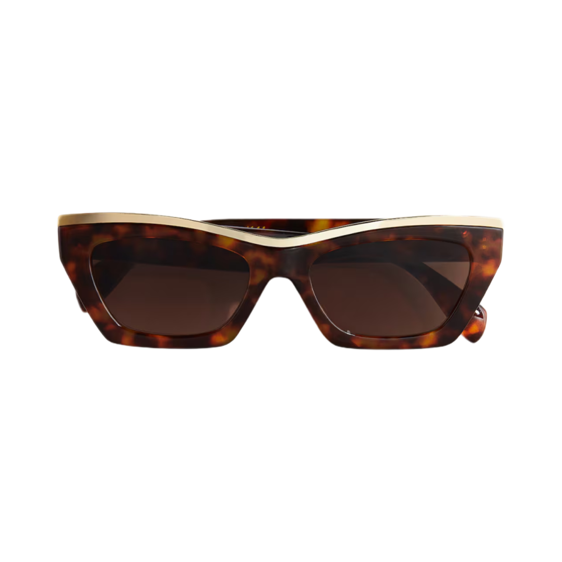 에이치앤엠 메탈 트리밍 선글라스 브라운 토토이즈 패턴(H&M Metal Trimming Sunglasses Brown Tortoise Pattern)