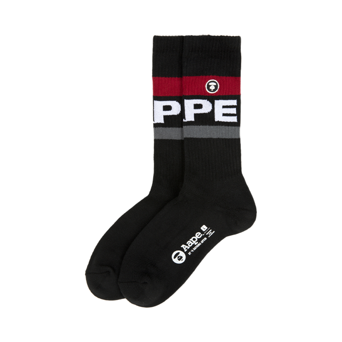 KM4DSS1AP55BK AAPE Main Socks Black - 24FW