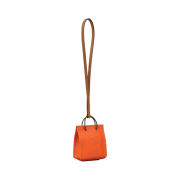 Hermes Orange Bag Charm Feu Gold