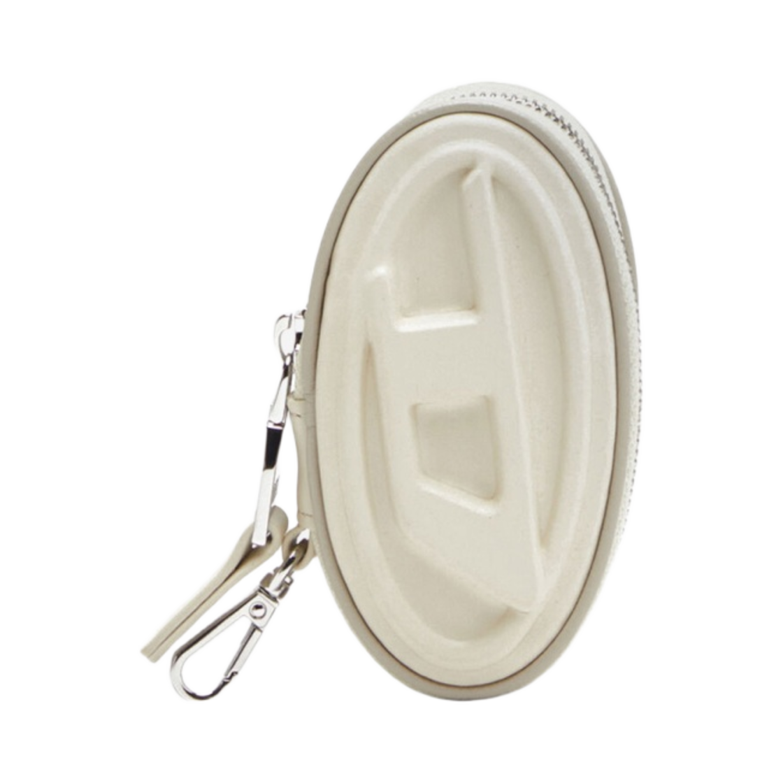 디젤 이스 II 지퍼 레더 파우치 자수 로고 화이트(Diesel Eyth II Zipped Leather Pouch with Embossed Logo White) - 1
