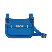 Hermes Jypsiere Mini Bag Evercolor & Palladium New Bleu Hydra