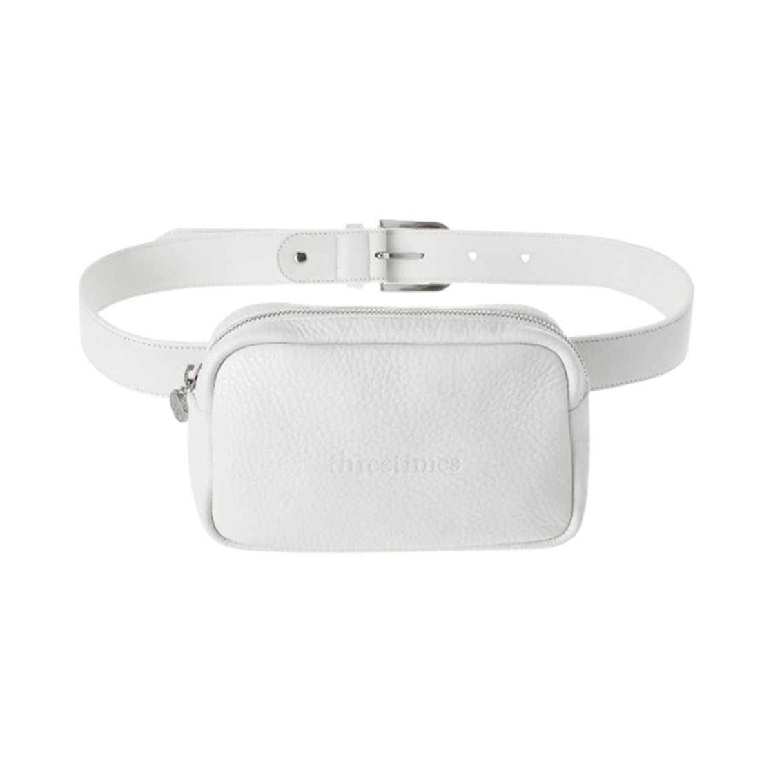 쓰리타임즈 미니 하트 벨트 백 아이보리(Threetimes Mini Heart Belt Bag Ivory)