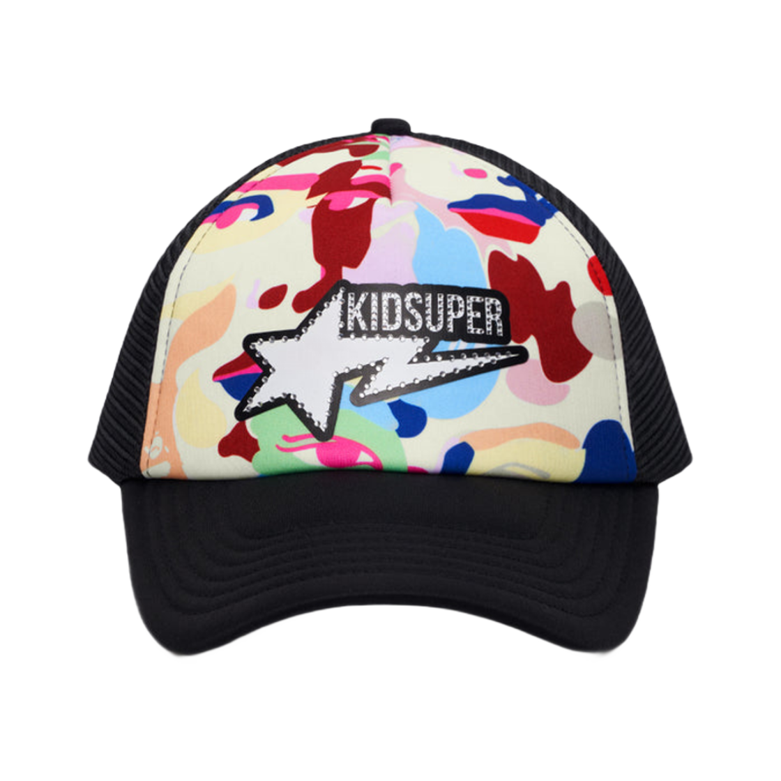 베이프 x 키드슈퍼 스타 로고 라인스톤 트러커 캡 멀티(BAPE x KidSuper Sta Logo Rhinestone Trucker Cap Multi) - 2