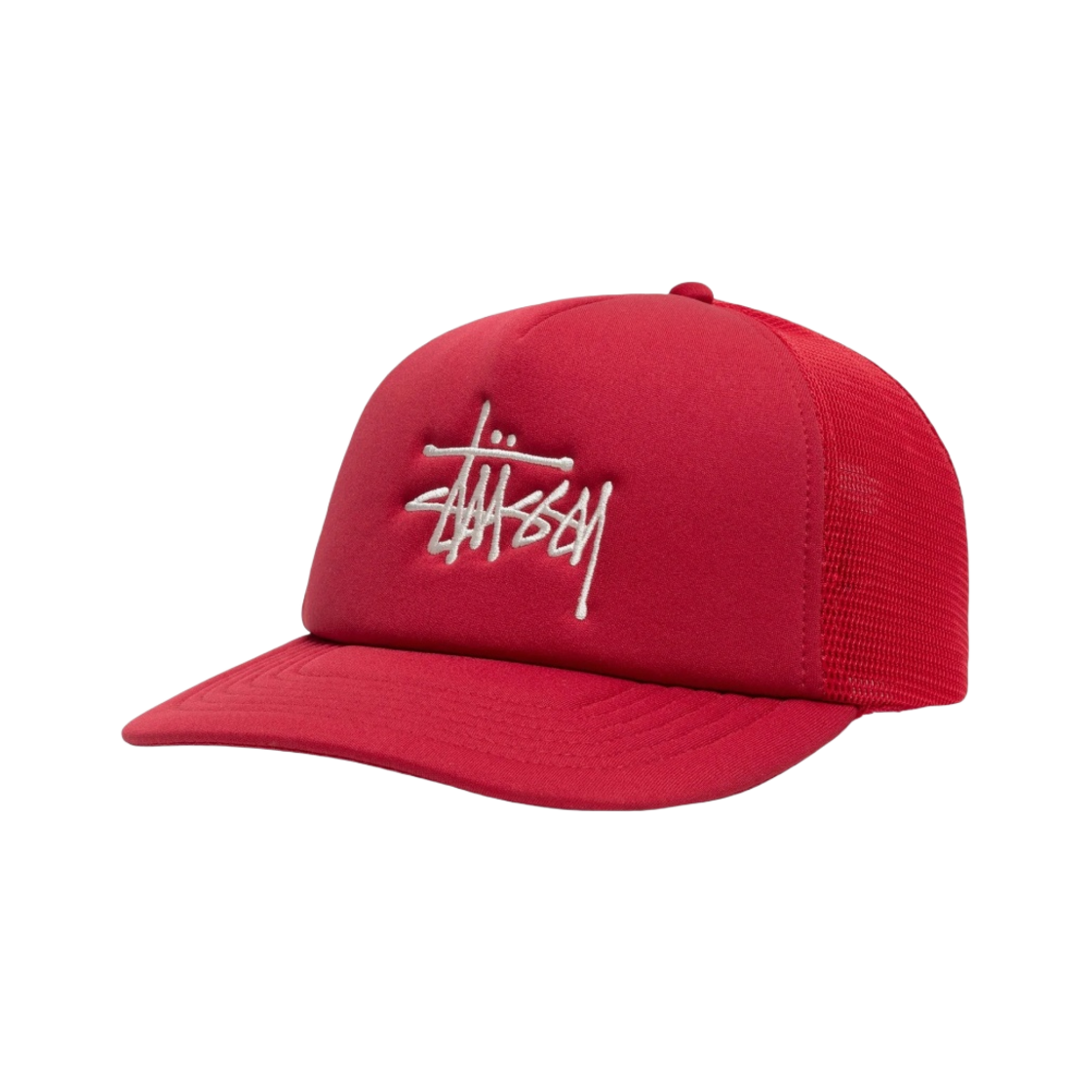 스투시 베이직 트러커 캡 카디널
