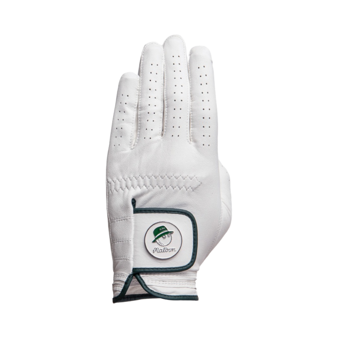 말본 골프 버킷 레더 글러브 화이트(Malbon Golf Buckets Leather Glove White) - 1