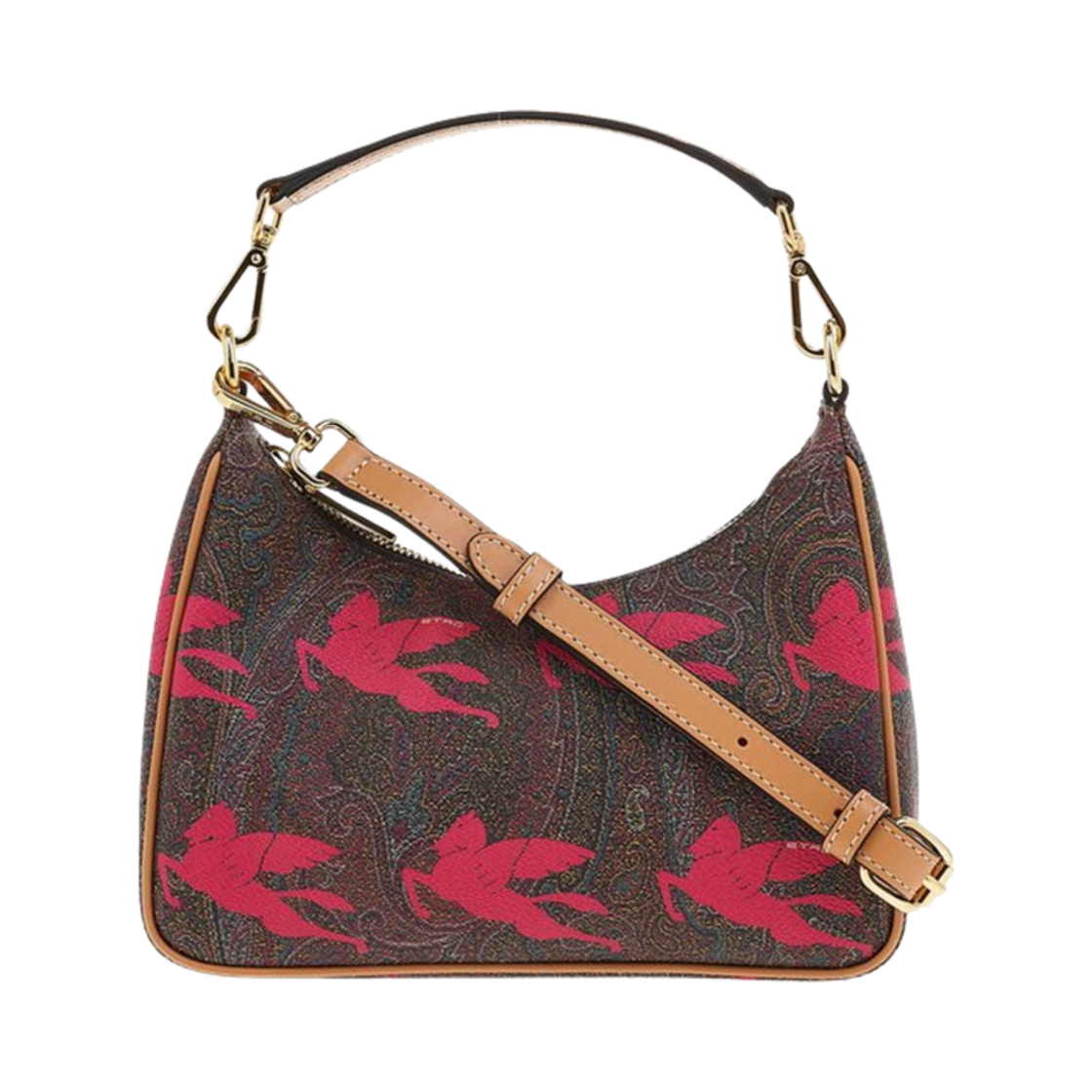 에트로 스탐파 페가수스 숄더백 브라운 핑크(Etro Stampa Pegasus Shoulder Bag Brown Pink)