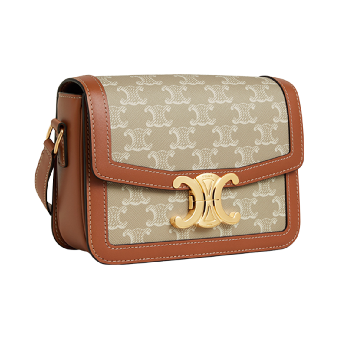 셀린느 틴 트리옹프 백 트리옹프 캔버스 카프스킨 그레지(Celine Teen Triomphe Bag in Triomphe Canvas Calfskin Grege) - 2
