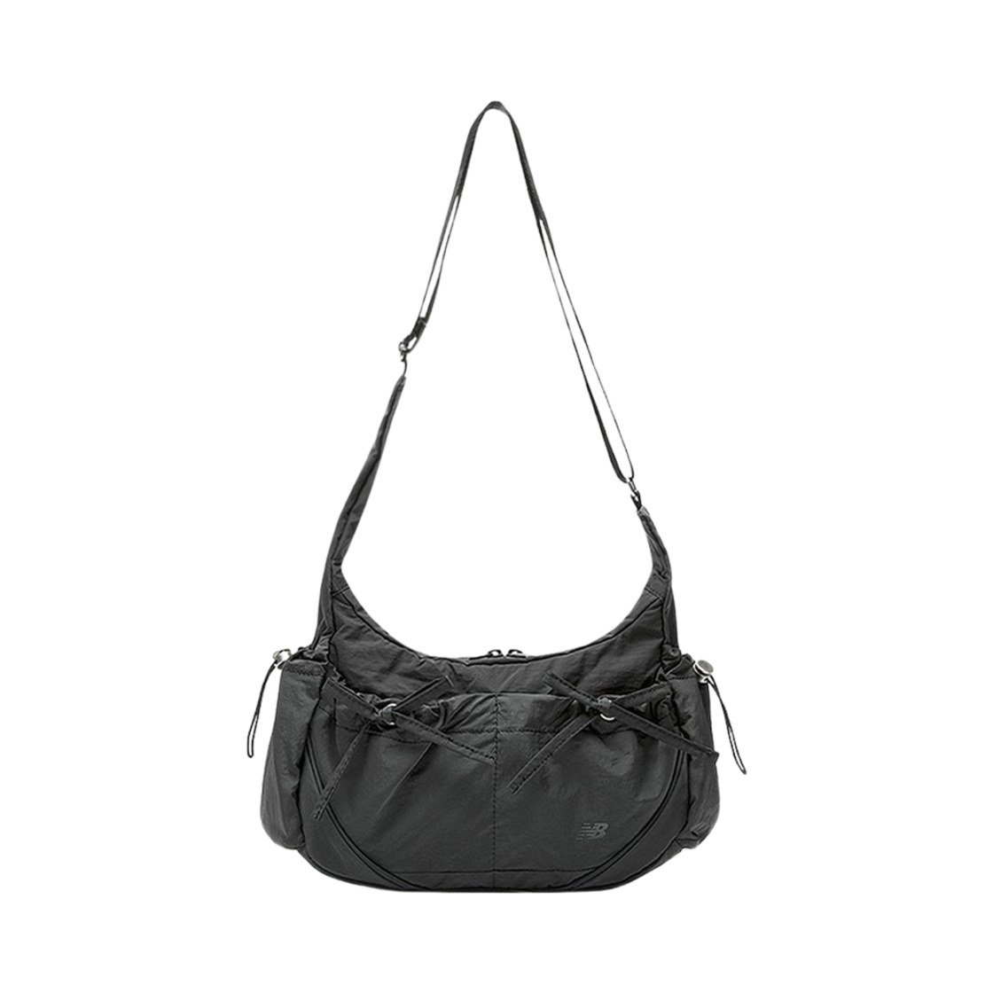 뉴발란스 글로시 리본 호보백 블랙(New Balance Glossy Ribbon Hobo Bag Black)