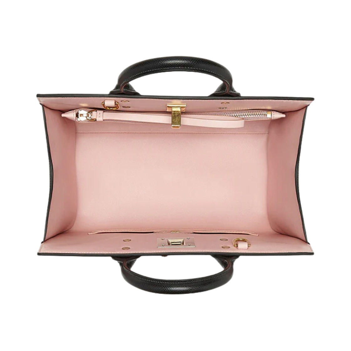페라가모 미디움 스튜디오 박스백 블랙 캔디 핑크(Ferragamo Medium Studio Box Bag Black Candy Pink) - 4