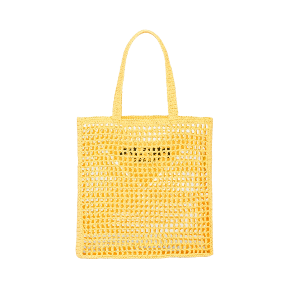 프라다 크로쉐 토트백 로고 옐로우(Prada Crochet Tote Bag Logo Yellow) - 3
