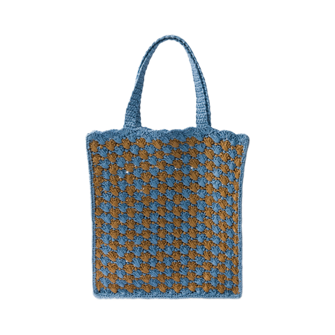 프라다 크로쉐 토트백 셀레스트 카라멜(Prada Crochet Tote Bag Celeste Caramel) - 2