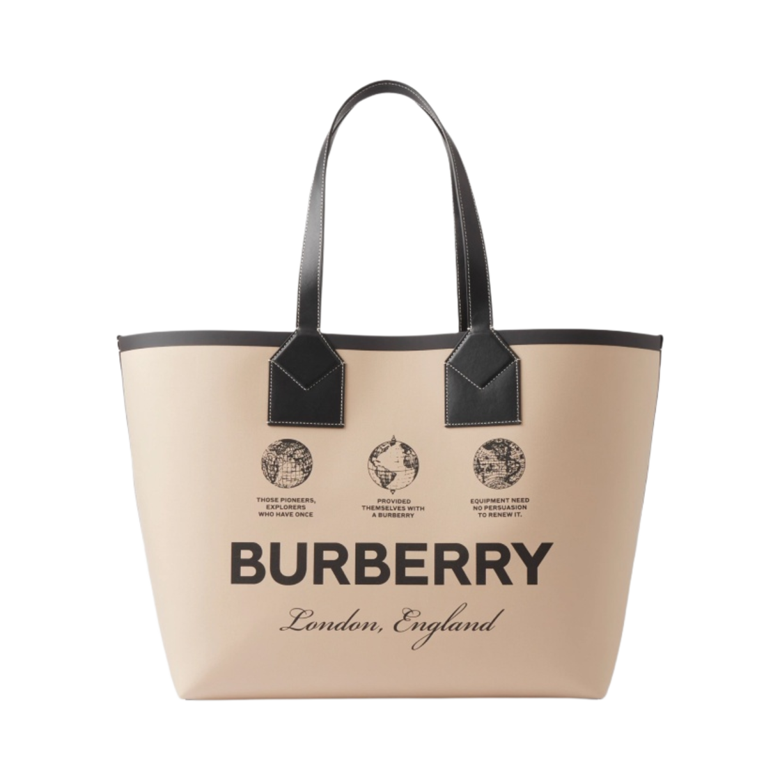버버리 라지 런던 토트백 베이지