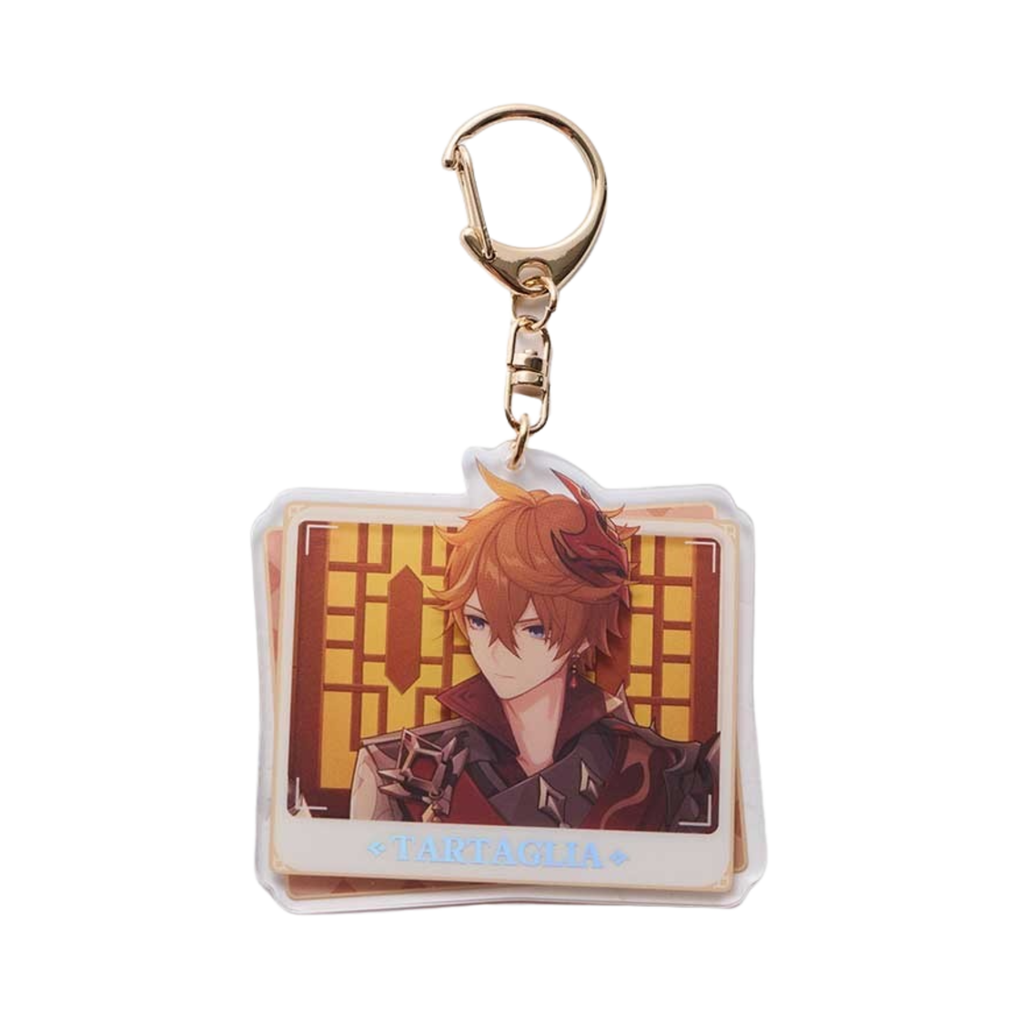 원신 아크릴 사각 키링 PV 시리즈 타르탈리아(Genshin Character PV Series Strap Tartaglia)