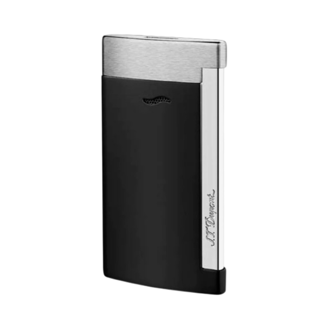 S.T. 듀퐁 슬림 7 매트 브러쉬드 크롬 라이터 블랙(S.T. Dupont Slim 7 Matte Brushed Chrome Lighter Black)