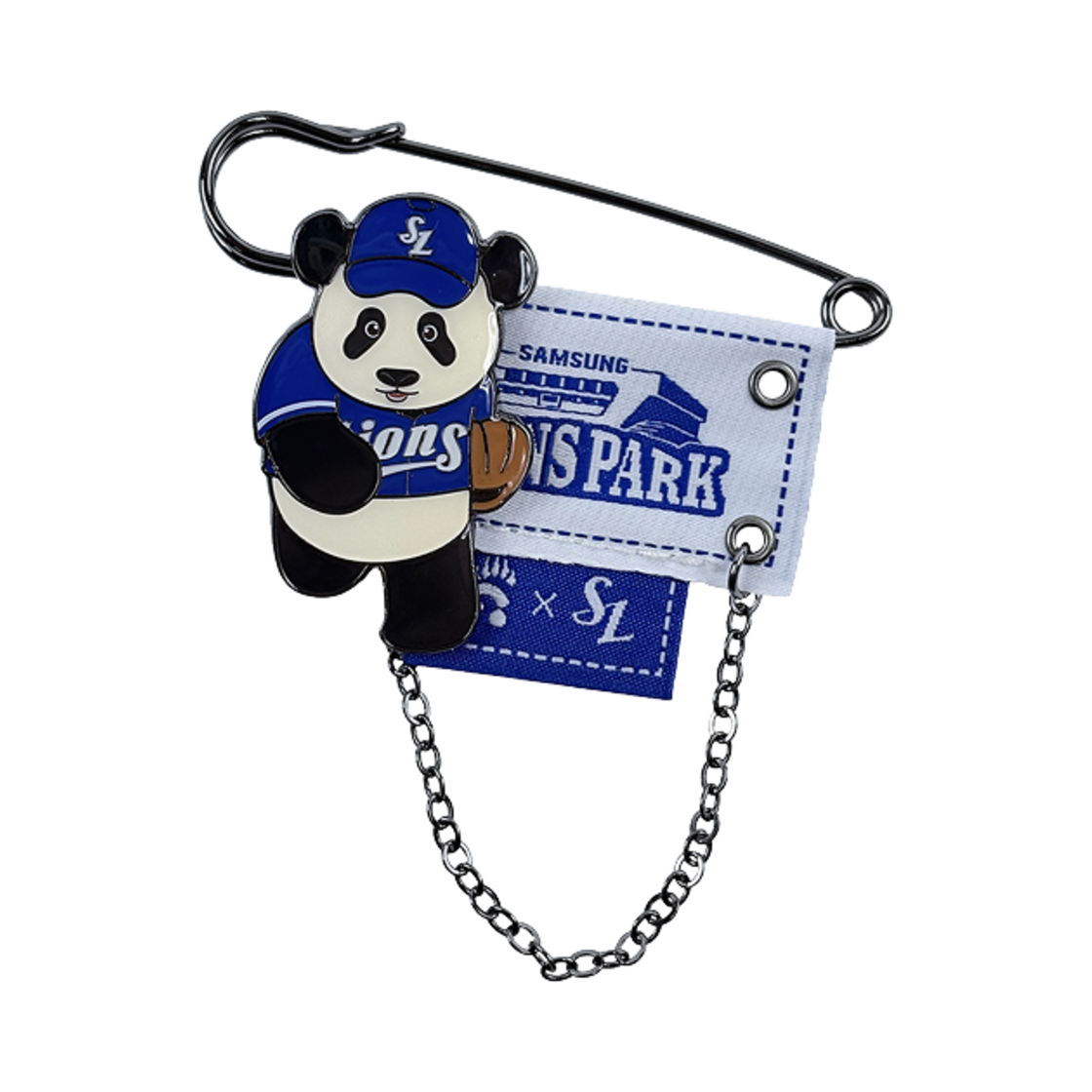 삼성 라이온즈 x 바오패밀리 루이 야구선수 핀(Samsung Lions x Bao Family Rui Baseball Player Pin)