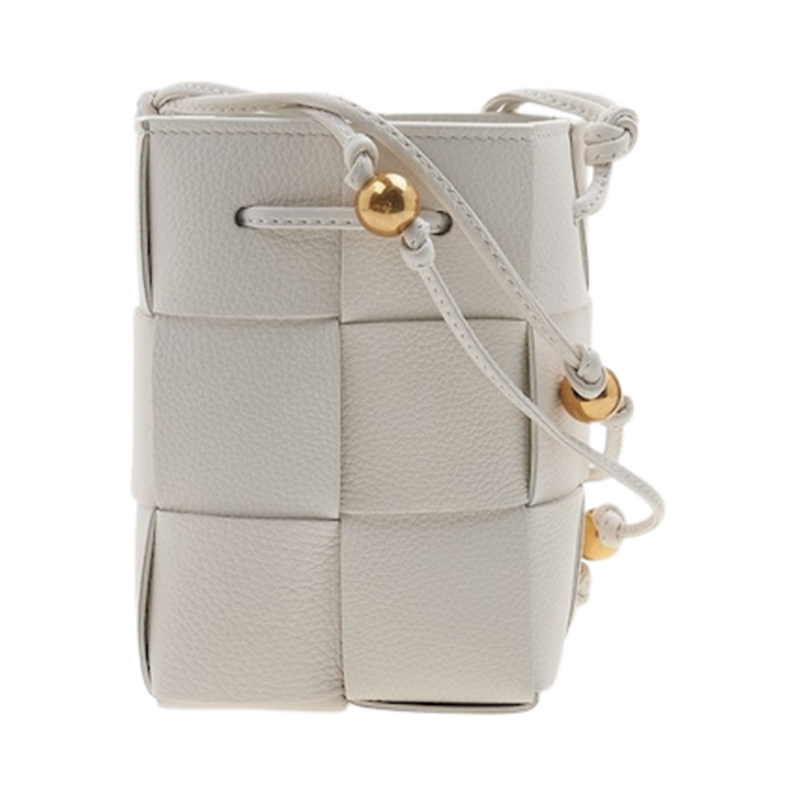 보테가 베네타 인트레치아토 미니 버킷백 화이트(Bottega Veneta Intrecciato Mini Bucket Bag White) - 1