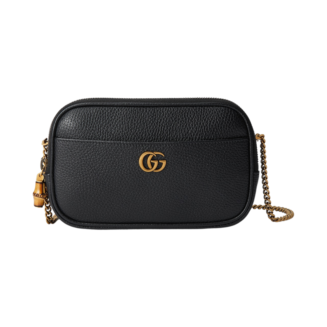 구찌 더블 G 슈퍼 미니백 뱀부 블랙 레더(Gucci Double G Super Mini Bag with Bamboo Black Leather) - 1