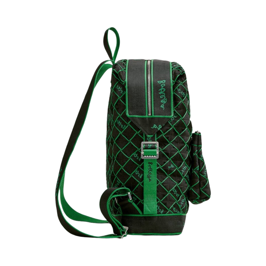 보테가 베네타 리버스 로고 라이트 웨빙 백팩 블랙 패러킷(Bottega Veneta Reverse Logo Light Webbing Backpack Black Parakeet) - 2