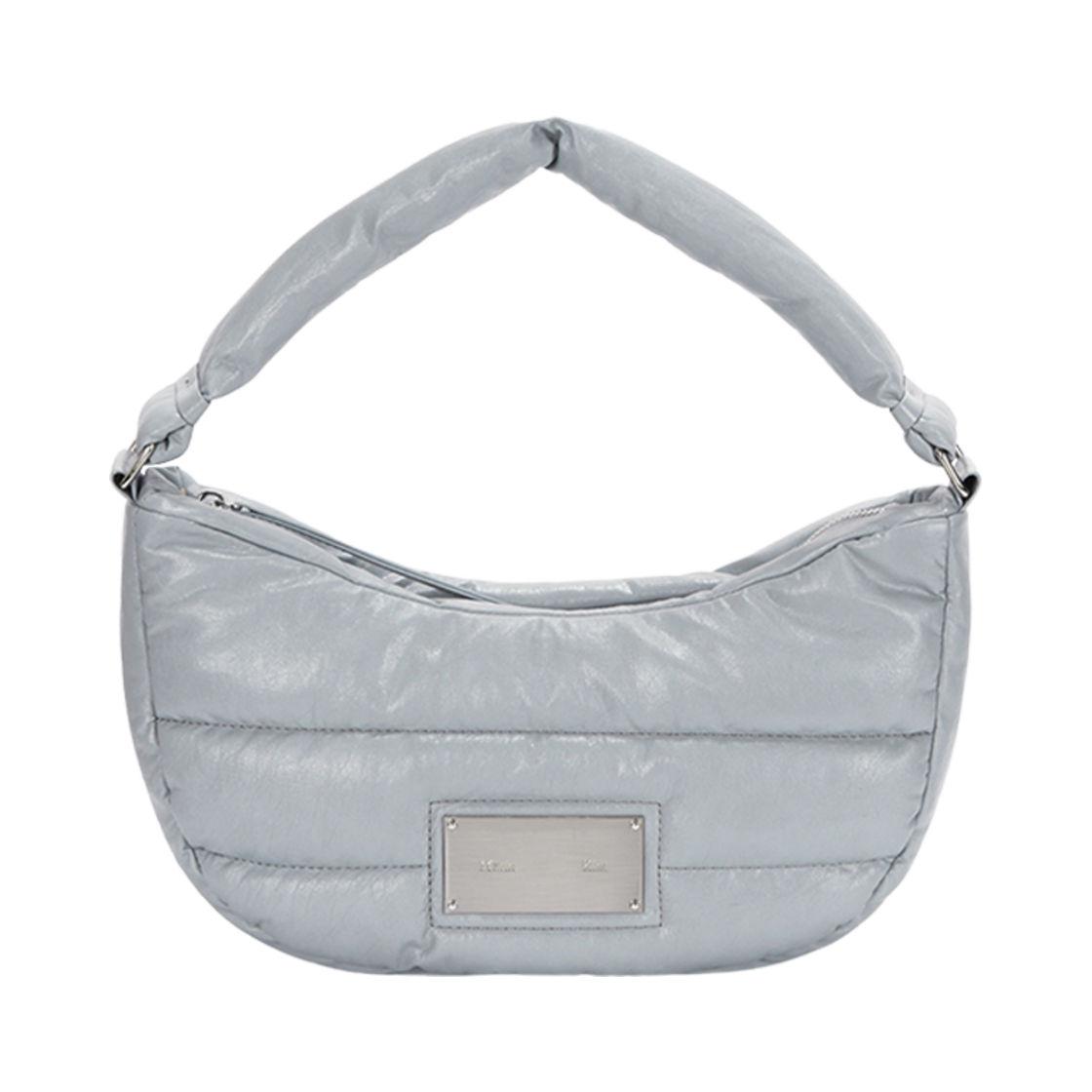 마뗑킴 포우 레더 하프 문 미들 패딩 백 스카이(Matin Kim Faux Leather Half Moon Middle Padding Bag Sky) - 1