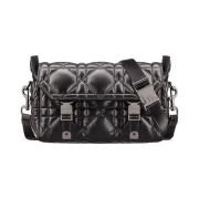 Dior Small Diorcamp Bag Macrocannage Calfskin Black