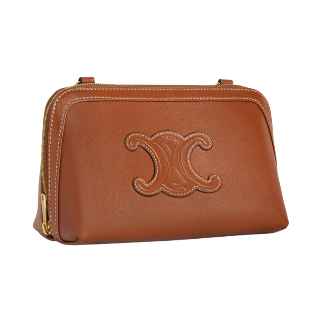 셀린느 트리옹프 스무스 카프스킨 체인 클러치 탄(Celine Clutch on Chain Cuir Triomphe in Smooth Calfskin Tan) - 2