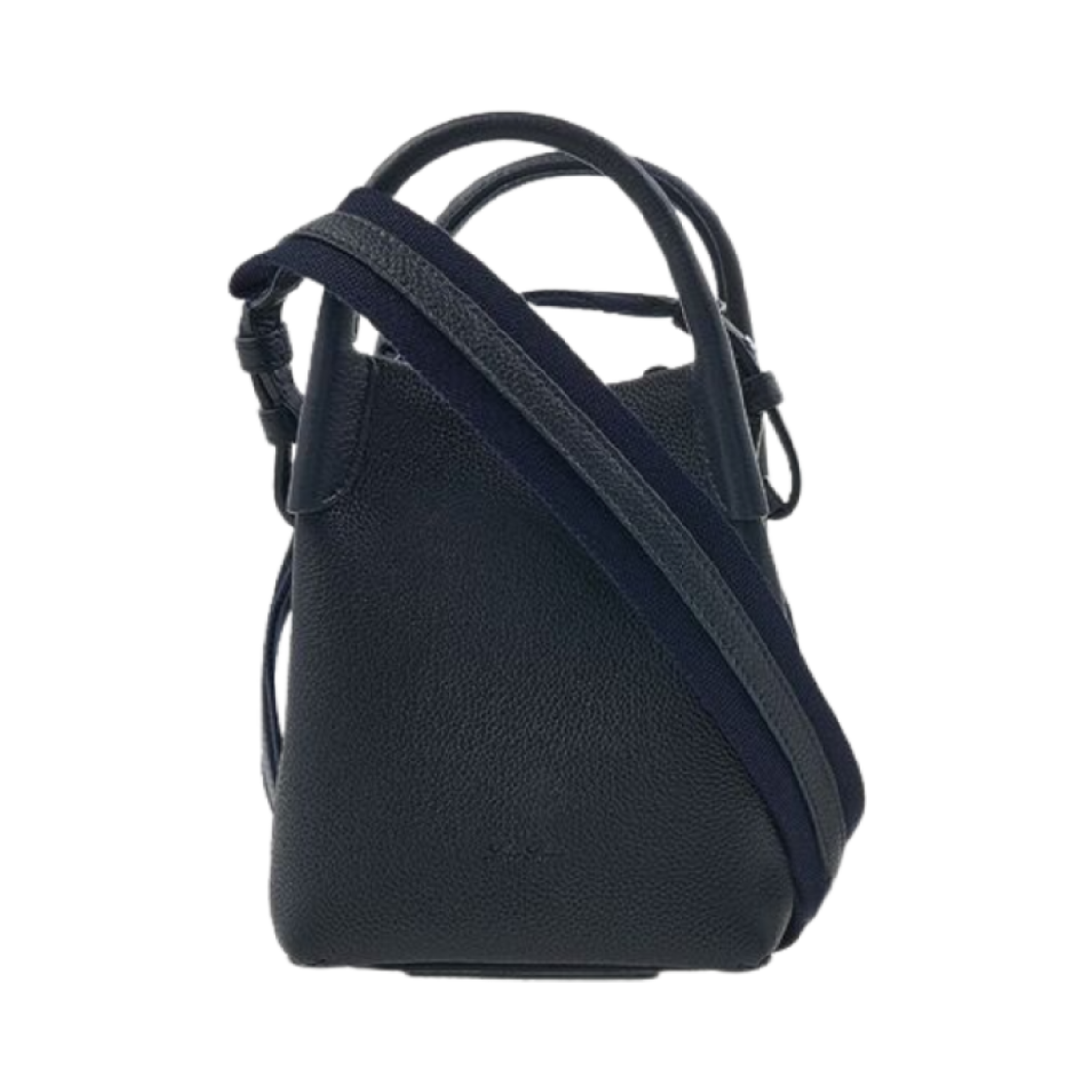 FAN4647-W1B3 Loro Piana Micro Bale Bag in Grained Calfskin Navy
