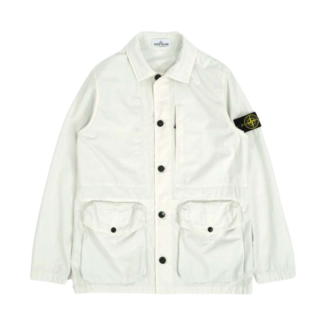 스톤 아일랜드 439WN 브러쉬드 코튼 캔버스 가먼트 다이드 올드 이펙트 자켓 아이스 - 22SS(Stone Island 439WN Brushed Cotton Canvas Garment Dyed Old Effect Jacket Ice - 22SS) - 1
