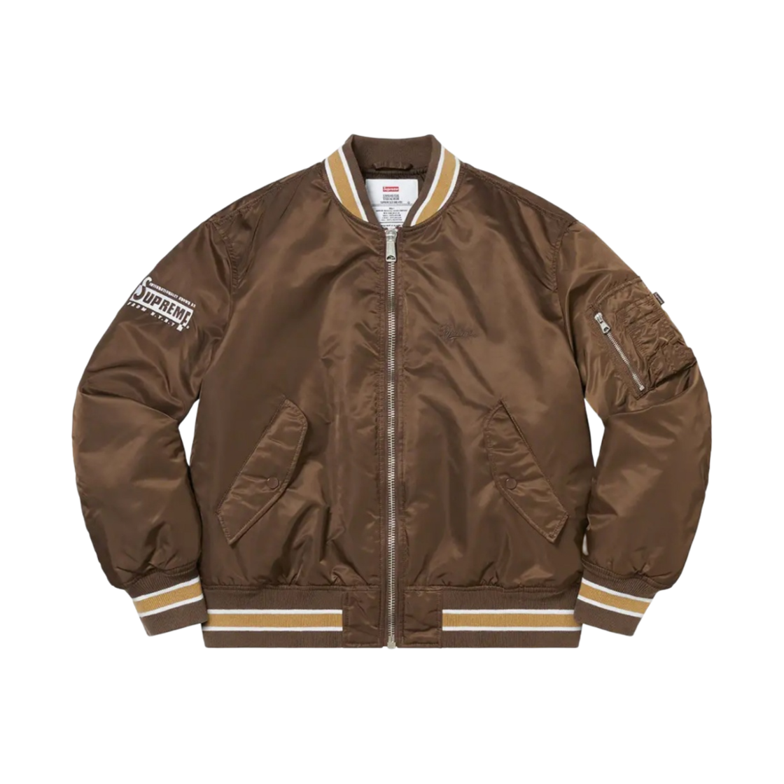 슈프림 세컨드 투 논 MA-1 자켓 브라운 - 22SS(Supreme Second To None MA-1 Jacket Brown - 22SS) - 2