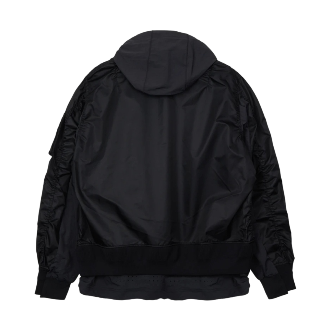 (W) 나이키 x 사카이 NRG 레이어드 봄버 자켓 블랙 - 아시아((W) Nike x Sacai NRG Layered Bomber Jacket Black - Asia) - 2