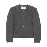 Haleine Cropped Collarless Jacket Grey (VJ315)