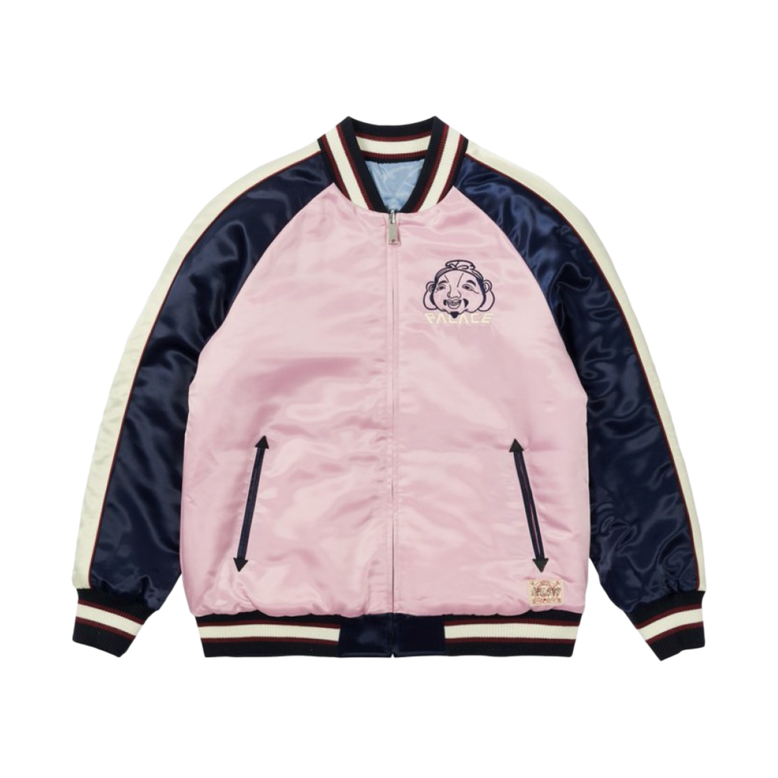 팔라스 x 에비수 리버시블 수베니어 자켓 블루 핑크 - 21FW(Palace x Evisu Reversible Souvenir Jacket Blue Pink - 21FW) - 4