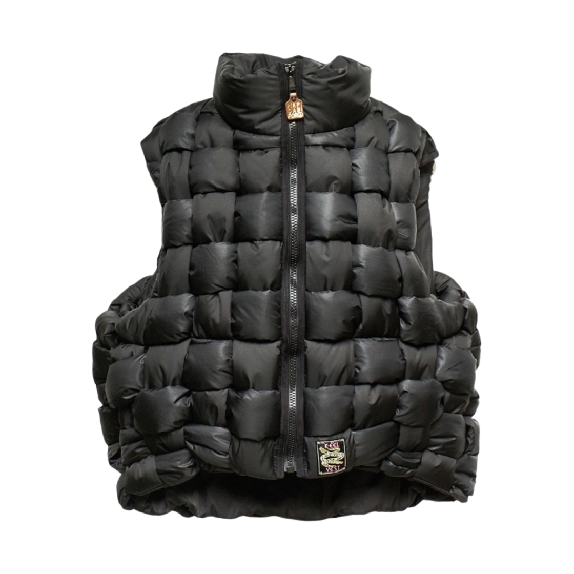 캐피탈 립스탑 나일론 킬 위빙 베스트 블랙(Kapital Ripstop Nylon Keel Weaving Vest Black) - 1