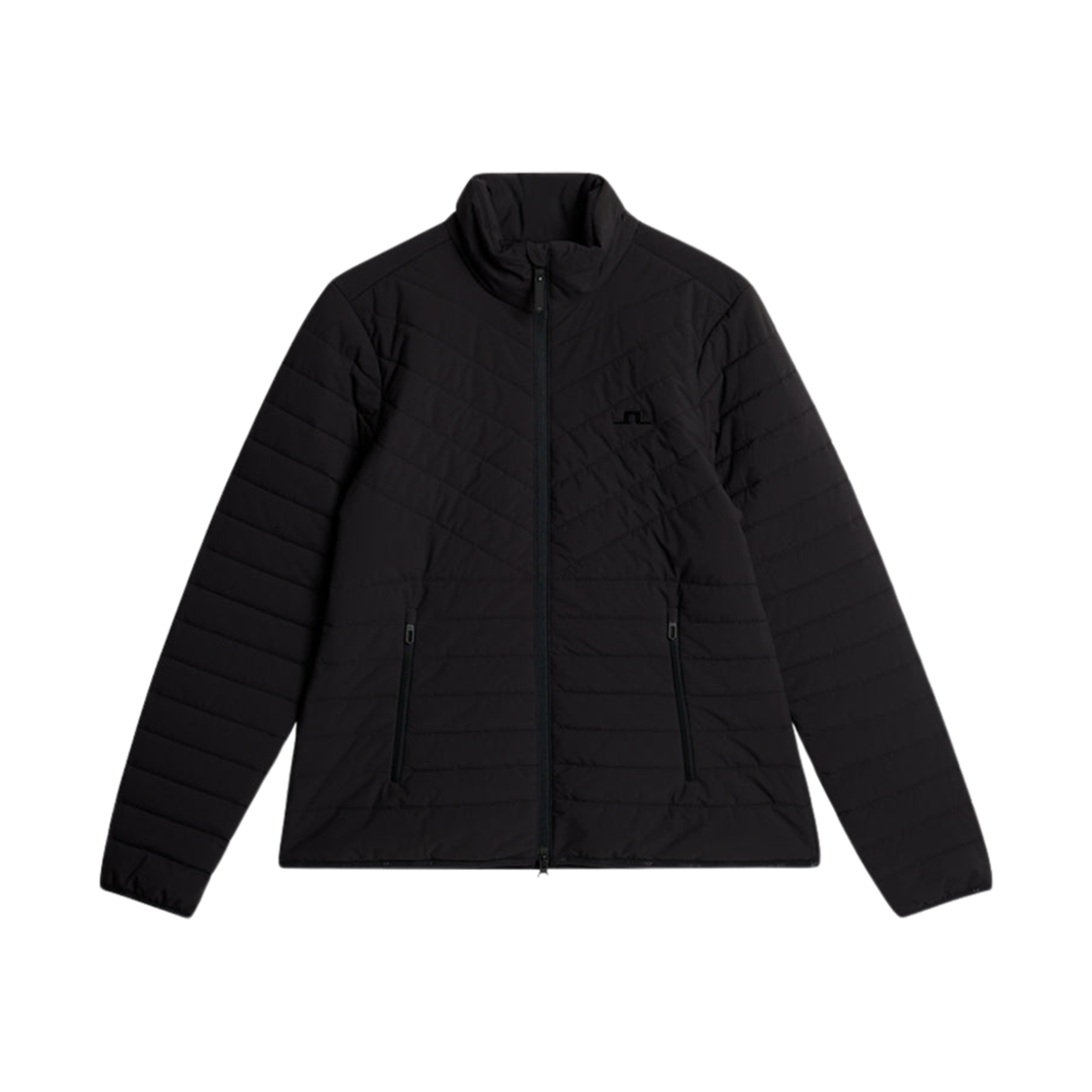 (W) 제이린드버그 마블 퀼트 자켓 블랙((W) J.Lindeberg Marble Quilt Jacket Black)