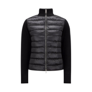 (W) Moncler Padded Wool Cardigan Black - 23SS
