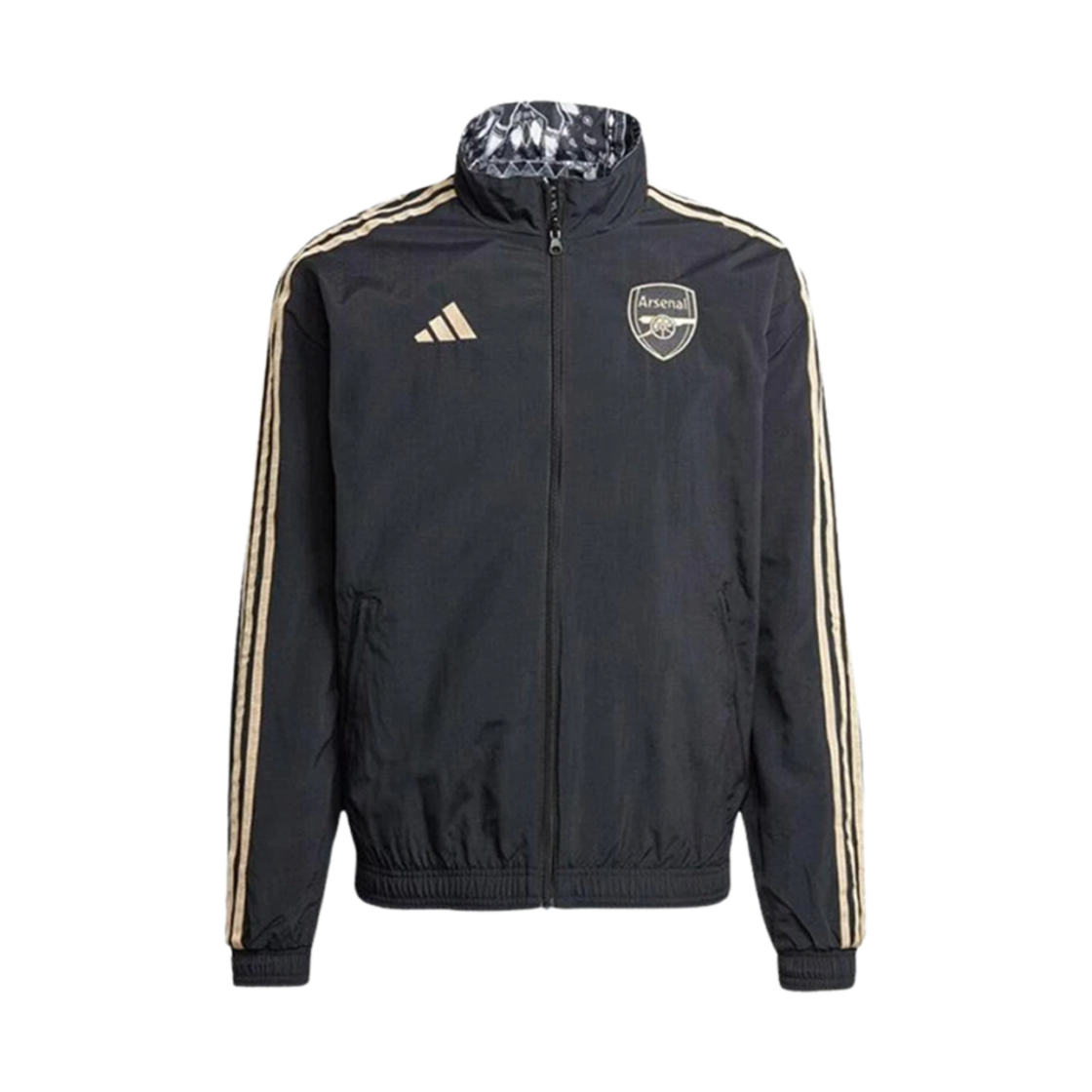 아디다스 아스널 이안 라이트 앤섬 자켓 블랙 - US 사이즈(Adidas Arsenal Ian Wright Anthem Jacket Black - US Sizing)