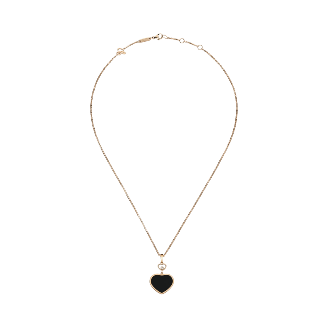 쇼파드 해피 하트 펜던트 로즈 골드 오닉스 다이아몬드(Chopard Happy Hearts Pendant Rose Gold Onyx Diamond)