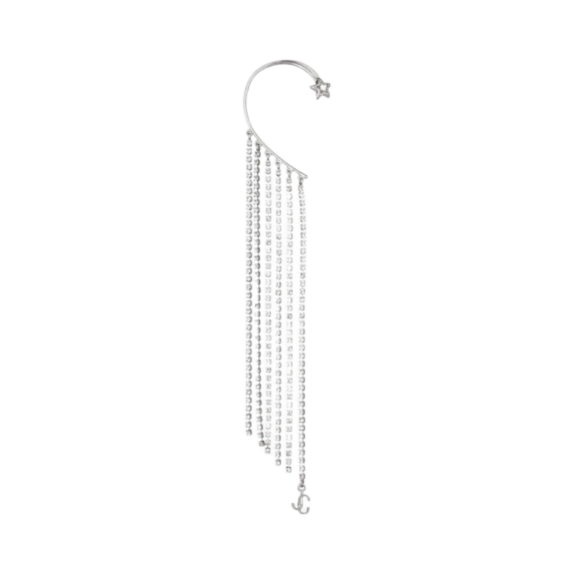 (W) 지미추 라이트 프린지 이어 커프 실버((W) Jimmy Choo Right Fringe Ear Cuff Silver)