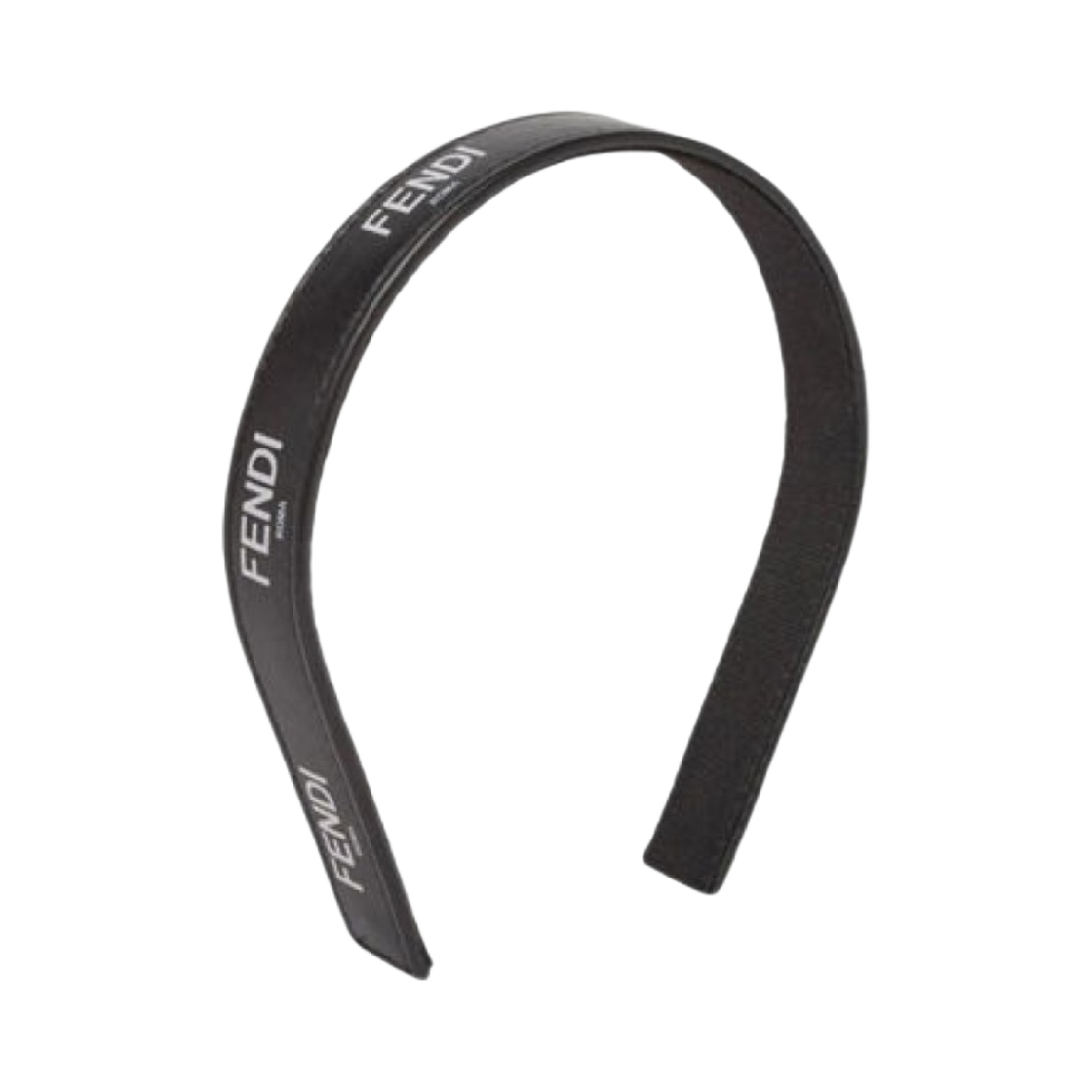 (W) 펜디 레더 헤어 밴드 블랙((W) Fendi Leather Hair Band Black) - 1